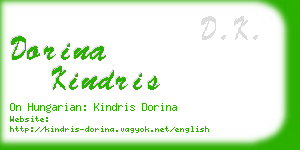 dorina kindris business card